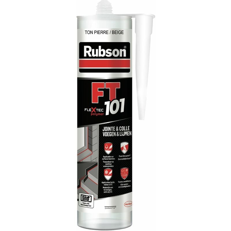 Rubson Mastic Maison Acrylique Murs & Fenêtres, mastic acrylique couleur  acajou pour intérieur & extérieur, comble fissure, joint porte et fenêtre