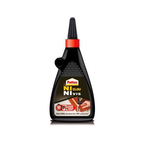 Pattex Ni Clou Ni Vis Colle Liquide - Colle blanche pour bois et autres matériaux - Flacon 200 gr