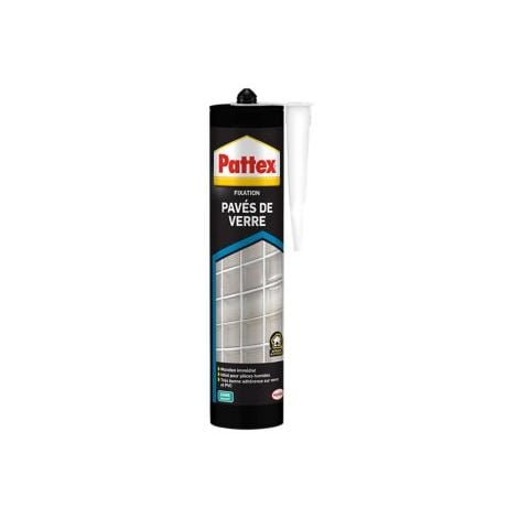 PATTEX Colle de Fixation Pavés de Verre à base de polymère haute performance - Cartouche de 470 gr