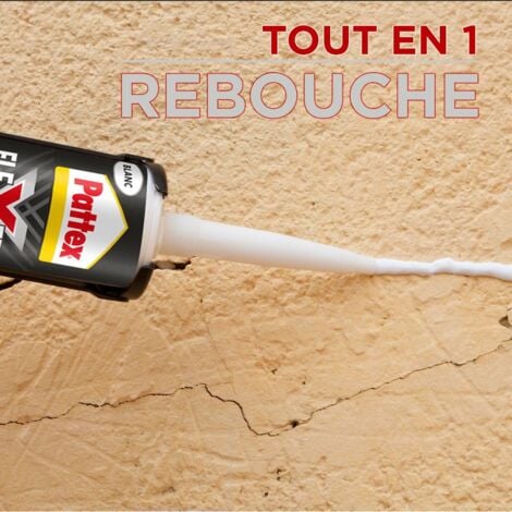 PATTEX FLEXTEC Colle-Mastic tout en 1, Colle de fixation à base de polymère, convient en Intérieur et Extérieur - blanc - cartouche 389g
