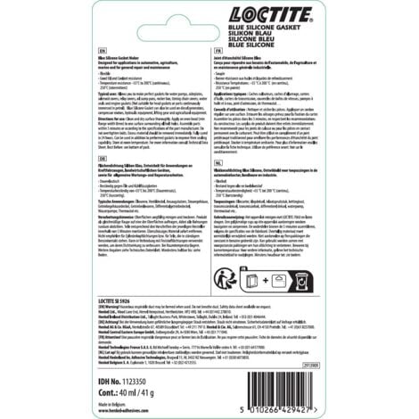 Loctite SI 5926 - Silicone bleu pour joint d'étanchéité moteur, pate à joint moteur, pate à joint carter - tube 40 ml