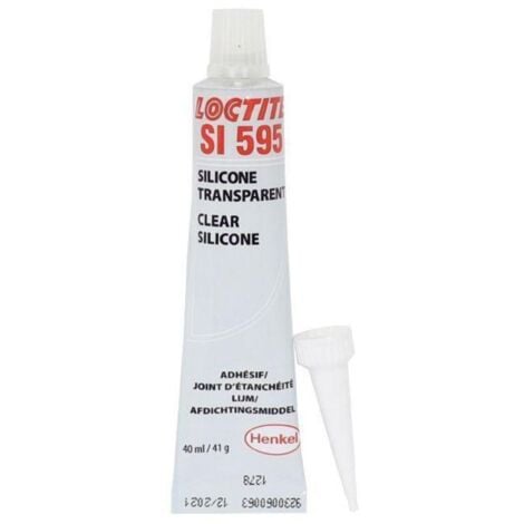 Loctite SI 595 - Silicone transparent pour joint d'étanchéité mécanique ou industriel, silicone résistant aux UV et aux conditions climatiques, tube 40 ml