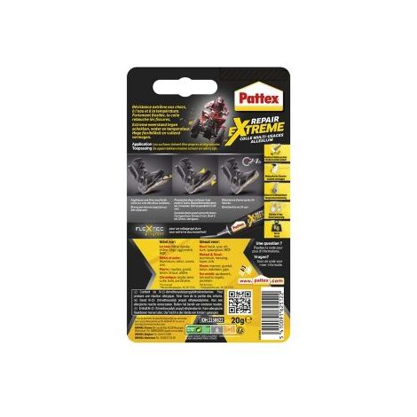 Colle Pattex Réparation Extrême - Ciment Universel 20g - Transparent - Neuf