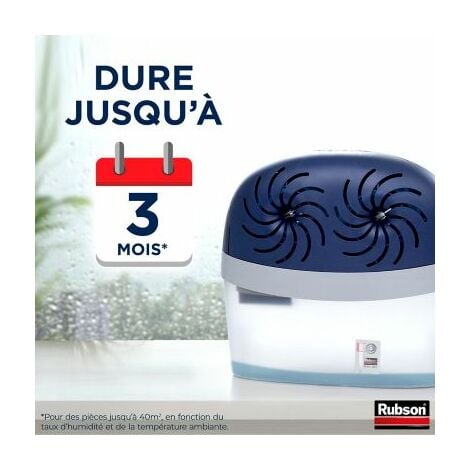 Rubson Sensation Pure  Recharges universelles pour absorbeur d'humidité  parfum neutre (2 x 300 g) – 3 en 1 anti-humidité, anti-odeur et sensation  de fraîcheur, Bleu : : Cuisine et Maison