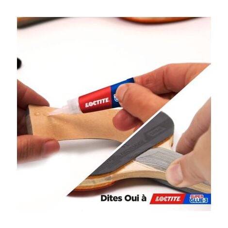 Loctite Super Glue-3 Original, colle forte et résistante de haute qualité, colle liquide tous matériaux, colle transparente à séchage rapide, 2 tubes 3 g