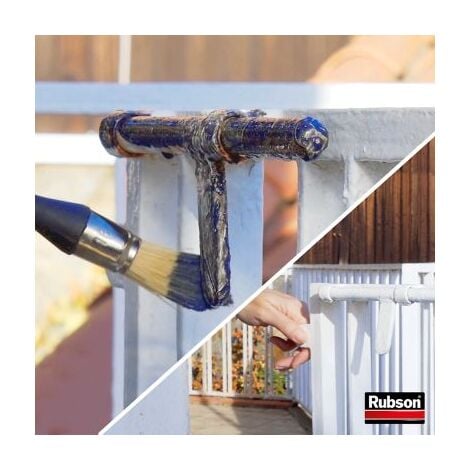 Rubson Frameto Stop-Rouille, Traitement antirouille noir pour intérieur et extérieur, Convertisseur de rouille à effet immédiat, peut être peint, 500 ml