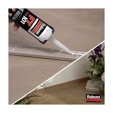 Rubson FT 101 Blanc, Mastic polymère de haute qualité pour joints, fissures, collages, Mastic étanche pour intérieur & extérieur, Mastic multi-matériaux, cartouche de 280 ml