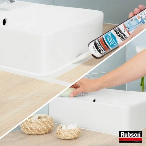 RUBSON - Mastic silicone sanitaire Rubson SA1H - blanc - cartouche