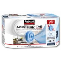 Rubson AERO 360°, 4 Recharges de 450 g en tabs neutres pour absorbeur d'humidité, recharges pour déshumidificateurs AERO 360° ultra absorbantes et anti odeurs