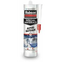 Rubson Mastic Special Materials Autos-Bateaux, mastic Transparent à base de silicone pour collages et réparations, mastic étanche pour nombreux matériaux, Cartouche de 280 ml