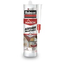 Rubson Mastic Maison Acrylique Murs & Fenêtres, mastic acrylique couleur acajou pour intérieur & extérieur, comble fissure, joint porte et fenêtre, Cartouche de 280 ml