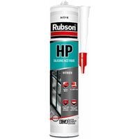 Rubson HP Mastic Vitrier à base de silcone acétique, certifié SNJF, Coloris Noir, Cartouche de 300ml