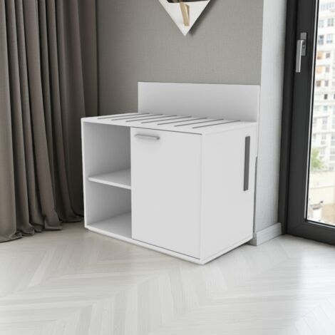 Portavaligie design da camera - Contenitore multiuso con griglia di aerazione - Bianco