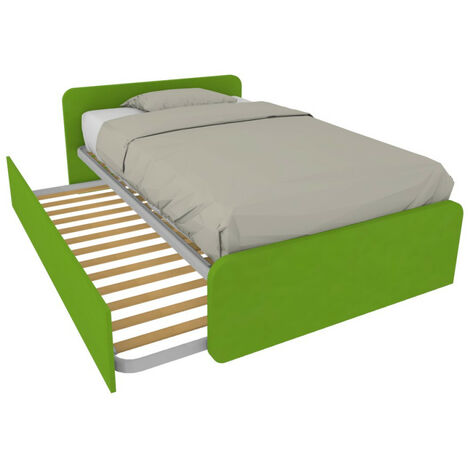 Letto 1 piazza e mezza con letto estraibile - Verde mela