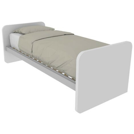 DOLCI SOGNI Rete Letto Singolo 80x190, Bianco, Rapido Montaggio, Letto  Ferro Battuto con Rete a Doghe, Letto con Testiera e Pediera, Altezza 35  cm, Letto Singolo 100% Made in Italy : 