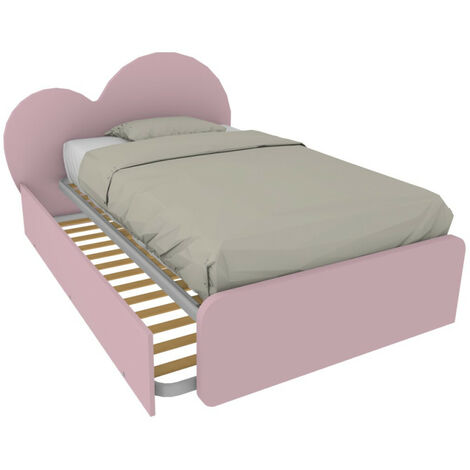 Letto a cuore 1 piazza e mezza con secondo letto estraibile - Perfetto per camerette - Cipriaf3c4ff