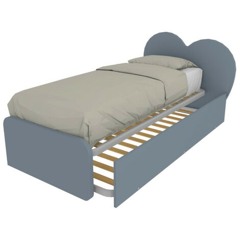 Letto singolo a cuore "Cupidor" con secondo letto estraibile - Avio
