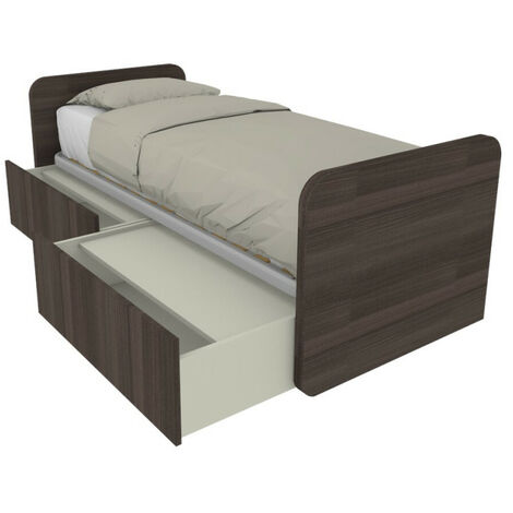 964C - Letto cameretta 80x190 singolo con cassettoni estraibili e testate  personalizzabili.Rete inclusa