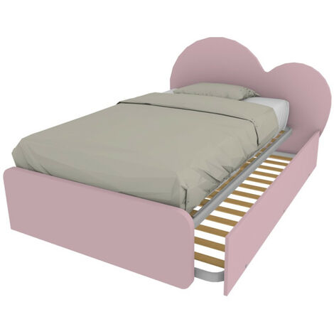 Letto a cuore 1 piazza e mezza con secondo letto estraibile - Perfetto per camerette - Cipriaf3c4ff