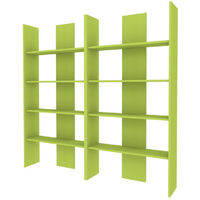 Libreria moderna per cameretta e soggiorno - Design versatile, resistente e facile da montare - Verde Lime