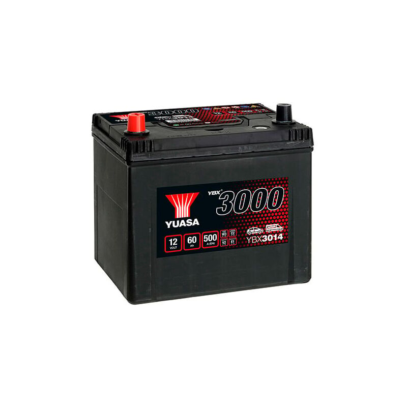 Yuasa - Batterie voiture Yuasa YBX3014 12V 60Ah 500A