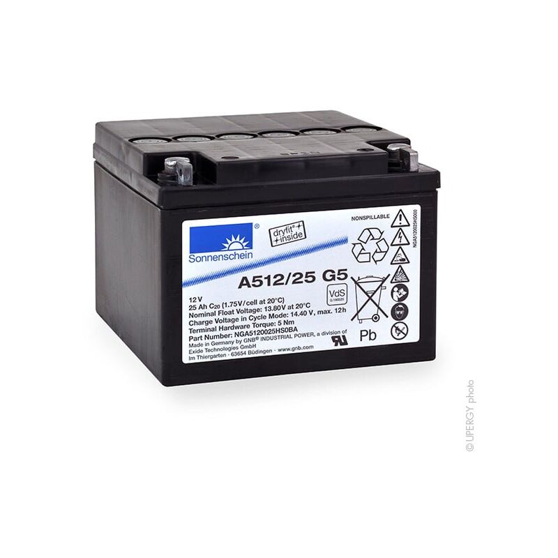 Sonnenschein - Batterie plomb etanche gel A512/25G5 12V 25Ah M5-M