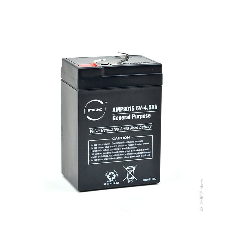 NX - Batterie plomb AGM NX 4.5-6 General Purpose 6V 4.5Ah F4.8