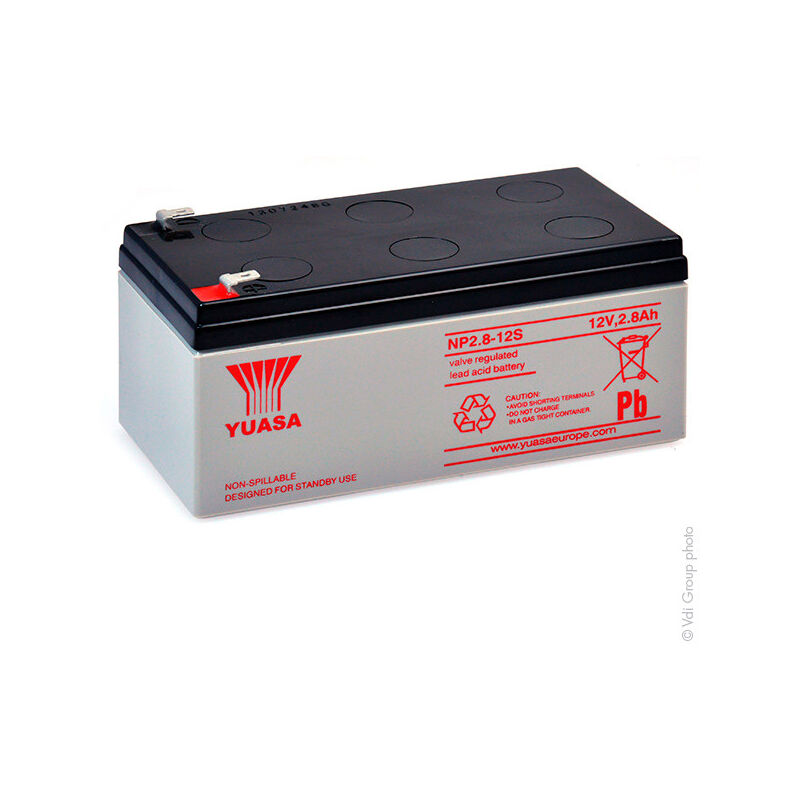 Yuasa - Batterie plomb AGM YUASA NP2.8-12 12V 2.8Ah F4.8