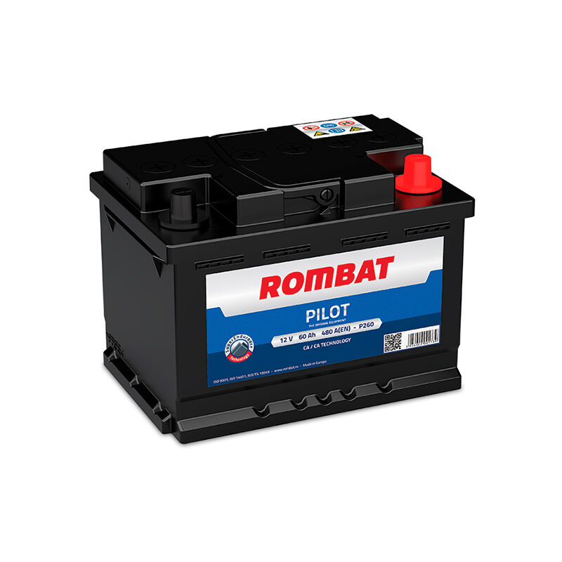 Rombat - Batterie voiture Rombat Pilot P260 12V 60Ah 480A - 1001Piles  Batteries