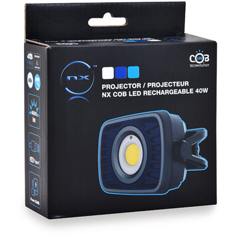 NX - Projecteur NX COB LED 40W 4800 lumens rechargeable