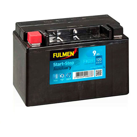 Batterie voiture 12V 9Ah AGM – Technologie plomb étanche – 120A pour démarrage rapide – Compatible Fulmen FK091 (1/2)