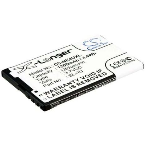 NX - Batterie téléphone, smartphone, GSM pour Nokia 3.7V 1200mAh - BL-4UBL-4UVMP-S-VN (1/3)