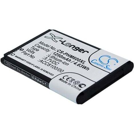 NX - Batterie MP3/MP4/Multimédia 3.7V 1250Ah - 8403 810 00011ACC8100ACC8100/00 (1/3)