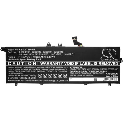 NX - Batterie ordinateur portable 11.52V 4850mAh - 02DL01302DL01402DL0153ICP5 (1/2)
