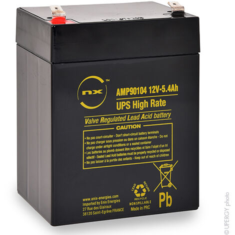 NX - Batterie onduleur (UPS) NX 5.4-12 UPS High Rate 12V 5.4Ah F6.35