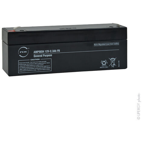 batterie au plomb - agm nx - general purpose fr - 12 volts - 2.3ah - f4.8 - enix energies amp9034