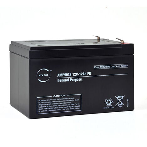 NX - Batterie plomb AGM NX 12-12 General Purpose FR 12V 12Ah F6.35