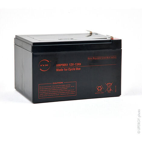 NX - Batterie plomb AGM NX 13-12 Cyclic 12V 13Ah F6.35