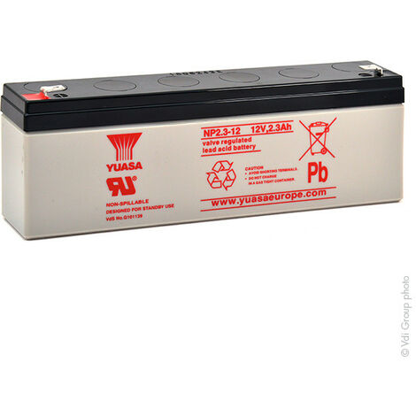 Yuasa - Batterie plomb AGM YUASA NP2.3-12 12V 2.3Ah F4.8