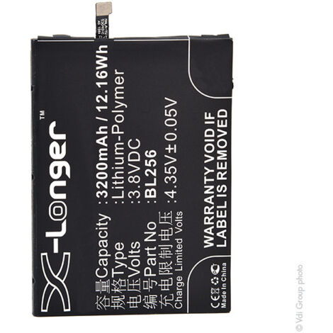 NX - Batterie téléphone, smartphone, GSM pour Lenovo 3.8V 3200mAh - BL256