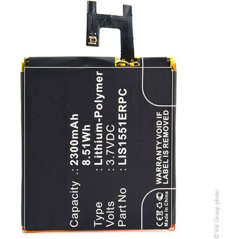 NX - Batterie téléphone, smartphone, GSM pour Sony Ericsson 3.7V 2300mAh - LIS1551ERPC (1/5)