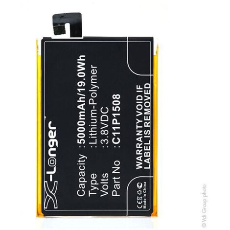 NX - Batterie téléphone, smartphone, GSM pour Asus 3.8V 5000mAh - C11P1508 (1/3)