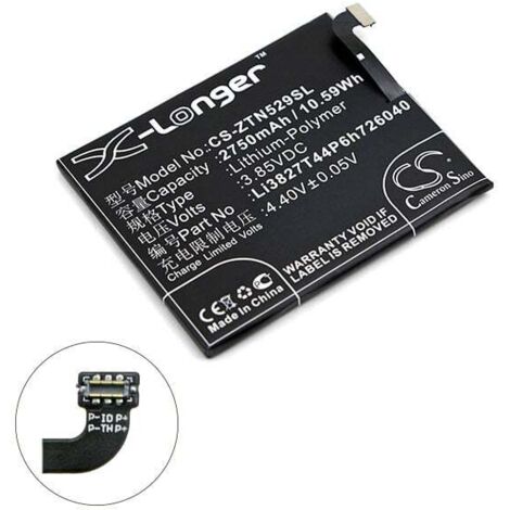 NX - Batterie téléphone, smartphone, GSM pour ZTE 3.85V 2750mAh - LI3827T44P6H726040 (1/4)