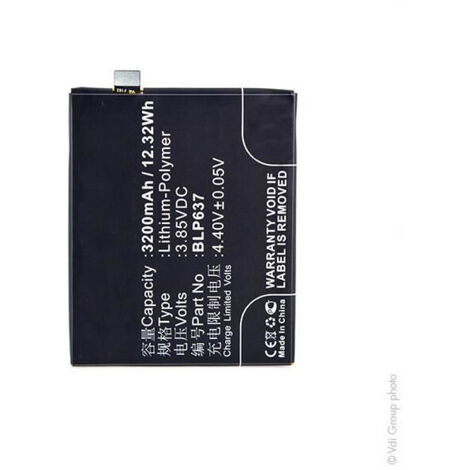 NX - Batterie téléphone, smartphone, GSM pour Oneplus 3.85V 3200mAh - BLP637 (1/3)
