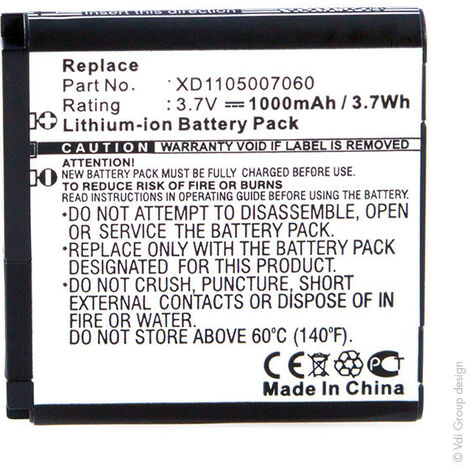 Batteria 3.7V 1.2Ah Li-ion DBO-1000A per Doro 6060