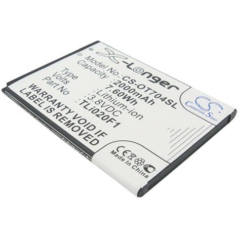 NX - Batterie téléphone, smartphone, GSM pour Alcatel 3.8V 2000mAh - TLI018B2TLI020F2T (1/5)