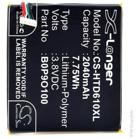 NX - Batterie téléphone, smartphone, GSM pour HTC 3.8V 2040mAh - 35H00222-00MB0P9O1003 (1/4)