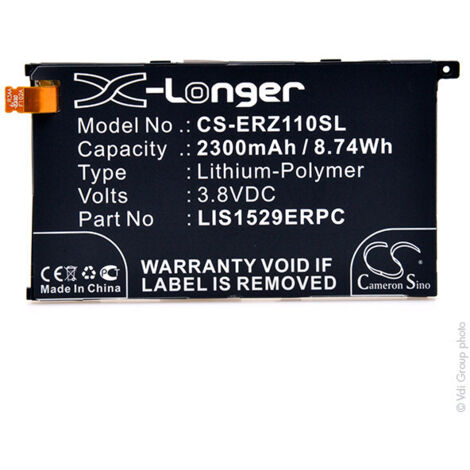 NX - Batterie téléphone, smartphone, GSM pour Sony Ericsson 3.8V 2300mAh - 1274-3419.11 (1/5)