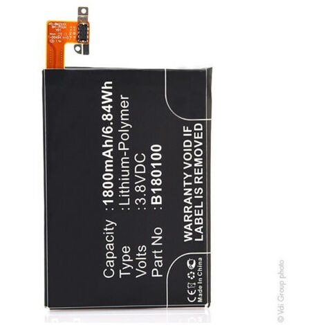 NX - Batterie téléphone, smartphone, GSM pour HTC 3.8V 1800mAh - 35H00210-00M35H0021000 (1/3)