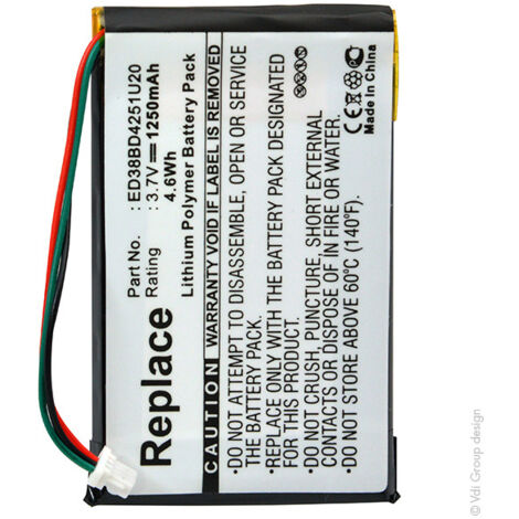 NX - Batterie GPS pour Garrmin 3.7V 1200mAh - ED38BD4251U20010-00621-15